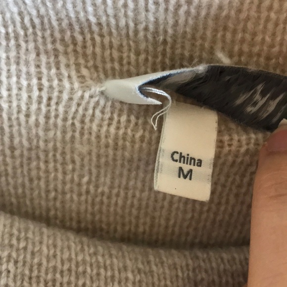 Kinross Shawl Neck Oatmeal Cashmere Sweater - Picture 7 of 8